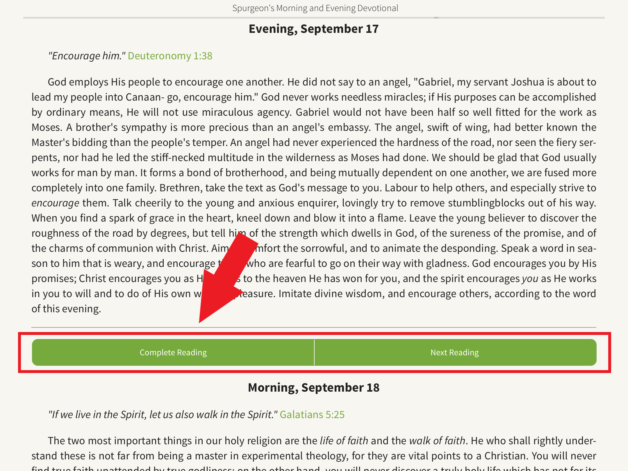 How To: Spurgeon's Morning and Evening Devotional – Olive Tree